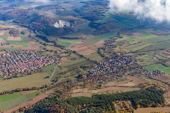 Vor dem Steinbruch Werbach im Bundesland Baden-Württemberg, Deutschland