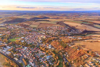 Ortsansicht von Süden in Arnstein im Bundesland Bayern, Deutschland
