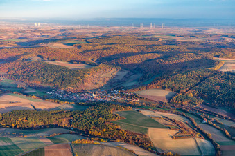 Luftbild von Ortsteil Binsfeld in Arnstein im Bundesland Bayern, Deutschland