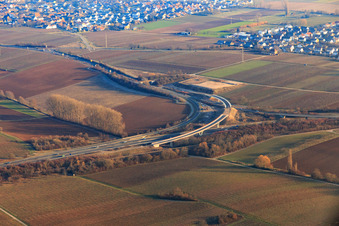 Neubau Anschlusstelle Landau Nord für die B272 an der Autobahn A65 im Ortsteil Dammheim in Landau in der Pfalz im Bundesland Rheinland-Pfalz, Deutschland