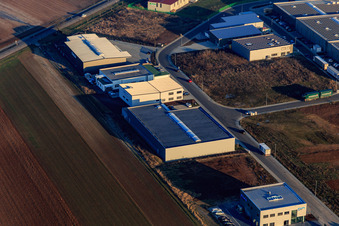 Gewerbepark W II aus Westen mit Martin Dradrach Verpackungen in Herxheim bei Landau im Bundesland Rheinland-Pfalz, Deutschland