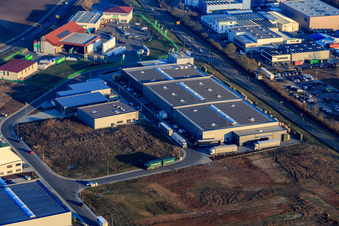 Luftbild von Gewerbepark W II CAMPUS aus Nordwesten mit Klarsicht-Verpackungen Weber GmbH in Herxheim bei Landau im Bundesland Rheinland-Pfalz, Deutschland