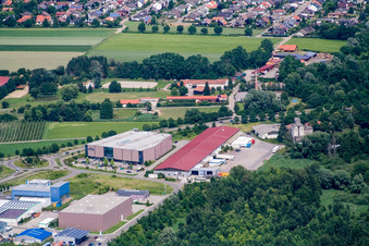 Luftbild von Gewerbegebiet West in Herxheim bei Landau im Bundesland Rheinland-Pfalz, Deutschland