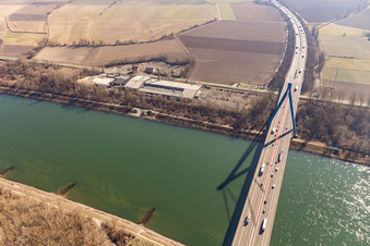 Rheinbrücke der A61 in Speyer im Bundesland Rheinland-Pfalz, Deutschland