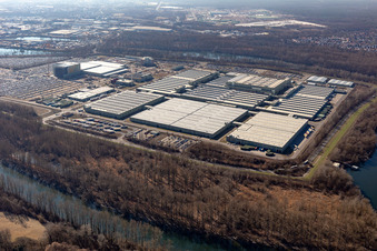 Insel Grün in Germersheim im Bundesland Rheinland-Pfalz, Deutschland