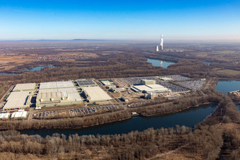 Luftaufnahme von Insel Grün in Germersheim im Bundesland Rheinland-Pfalz, Deutschland