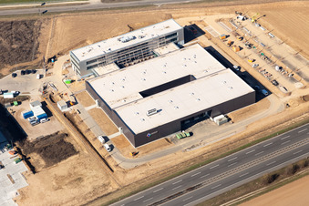 Industriegebiet Nord in Rülzheim im Bundesland Rheinland-Pfalz, Deutschland von oben gesehen