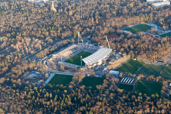 Wildparkstadion, Baustelle im Ortsteil Innenstadt-Ost in Karlsruhe im Bundesland Baden-Württemberg, Deutschland