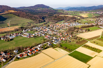 Luftbild von Hexentalstr im Ortsteil Ellighofen in Bollschweil im Bundesland Baden-Württemberg, Deutschland
