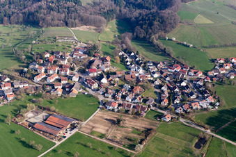 Luftbild von Ortsteil Vorderheuweiler in Heuweiler im Bundesland Baden-Württemberg, Deutschland