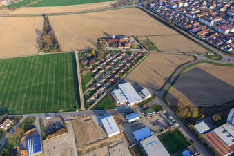 Kleingartenanlage beim Batzenwirt in Breisach am Rhein im Bundesland Baden-Württemberg, Deutschland