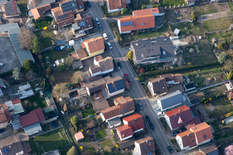 Drohnenaufname von Waldstr in Kandel im Bundesland Rheinland-Pfalz, Deutschland
