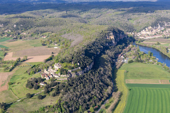 Jardins de Marqueyssac in Vézac im Bundesland Dordogne, Frankreich von oben
