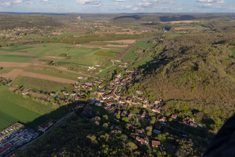 Luftbild von Allas-les-Mines im Bundesland Dordogne, Frankreich