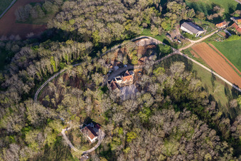 Luftbild von Lou Castel in Castelnaud-la-Chapelle im Bundesland Dordogne, Frankreich
