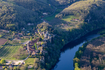 Luftaufnahme von Montfort in Vitrac im Bundesland Dordogne, Frankreich