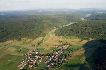 Ippingen von Nordwesten in Immendingen im Bundesland Baden-Württemberg, Deutschland