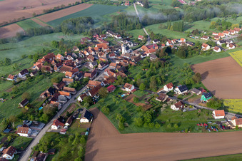 Keffenach im Bundesland Bas-Rhin, Frankreich von oben