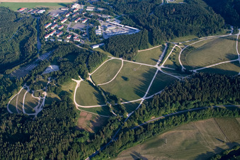 Luftbild von Verlassenes militärisches Übungsgelände jetzt Daimler Test Track in Immendingen im Bundesland Baden-Württemberg, Deutschland