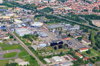 Technikmuseum Speyer aus Osten im Bundesland Rheinland-Pfalz, Deutschland