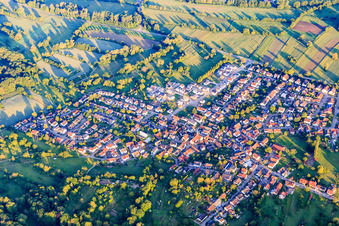 Luftbild von Oberweier aus Westen in Ettlingen im Bundesland Baden-Württemberg, Deutschland