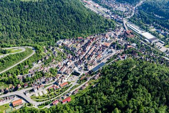 Oberndorf am Neckar von Süden im Bundesland Baden-Württemberg, Deutschland
