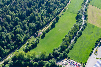 Zeltplatz am Neckartalradweg in Oberndorf am Neckar im Bundesland Baden-Württemberg, Deutschland