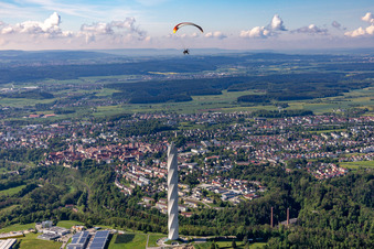 Turm thyssenkrupp Testturm für Expressaufzüge am Berner Feld in Rottweil. Das neue Wahrzeichen der Kleinstadt Rottweil ist derzeit höchstes Bauwerk in Baden-Württemberg, Deutschland