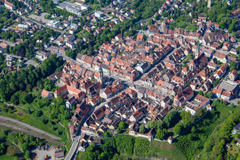 Altstadtbereich und Innenstadtzentrum in Rottweil im Bundesland Baden-Württemberg, Deutschland