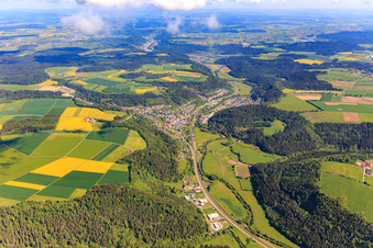 Epfendorf von Süden im Bundesland Baden-Württemberg, Deutschland