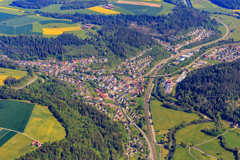 Luftbild von Epfendorf von Süden im Bundesland Baden-Württemberg, Deutschland