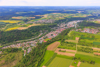 Sulz am Neckar von Süden im Bundesland Baden-Württemberg, Deutschland