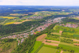 Luftbild von Sulz am Neckar von Süden im Bundesland Baden-Württemberg, Deutschland