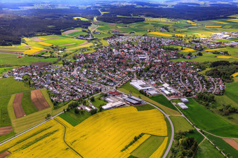 Ortsansicht aus Südwesten in Dunningen im Bundesland Baden-Württemberg, Deutschland