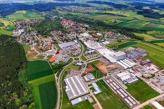 Industriegebiet mit chefbeschlag GmbH und Blickle Räder+Rollen GmbH u. Co. KG in Rosenfeld im Bundesland Baden-Württemberg, Deutschland