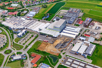 Industriegebiet mit Blickle Räder+Rollen GmbH u. Co. KG und FLURO-Gelenklager GmbH in Rosenfeld im Bundesland Baden-Württemberg, Deutschland