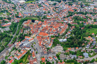 Altstadt in Hechingen im Bundesland Baden-Württemberg, Deutschland