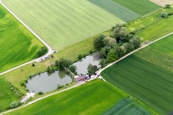 Luftbild von Aspachgraben in Vöhringen im Bundesland Baden-Württemberg, Deutschland