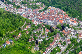 Altstadtbereich und Innenstadtzentrum in Oberndorf am Neckar im Bundesland Baden-Württemberg, Deutschland