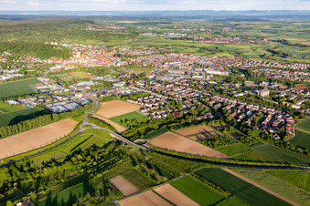 Gesamtstadtbild in Herrenberg im Bundesland Baden-Württemberg, Deutschland