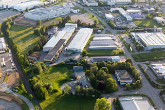 Luftbild von Industriegebiet Industriestraße in Horb am Neckar im Bundesland Baden-Württemberg, Deutschland