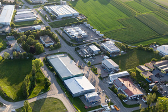 Luftaufnahme von Industriegebiet Industriestraße in Horb am Neckar im Bundesland Baden-Württemberg, Deutschland