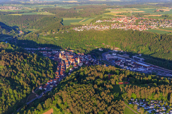 Horb am Neckar von Westen im Bundesland Baden-Württemberg, Deutschland