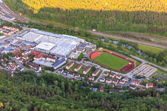 Stadion des Fußballclub Horb am Neckar e.V. und Rexroth a Bosch Company im Bundesland Baden-Württemberg, Deutschland