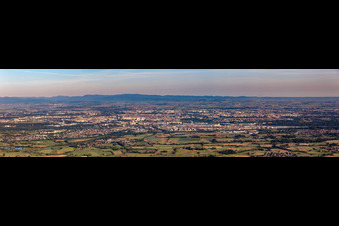 Panorama von Osten in Kehl im Bundesland Baden-Württemberg, Deutschland