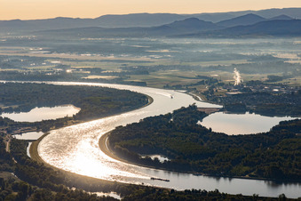 Rheinknie Alter Kopfgrund bei Greffern in Rheinmünster im Bundesland Baden-Württemberg, Deutschland