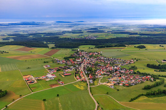 Dorfansicht von Norden in Buchheim im Bundesland Baden-Württemberg, Deutschland