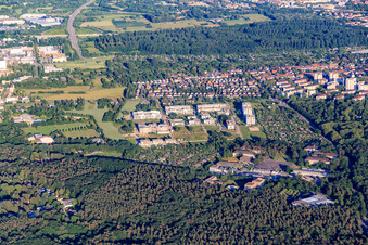 Technologiepark Karlsruhe im Ortsteil Rintheim im Bundesland Baden-Württemberg, Deutschland von oben