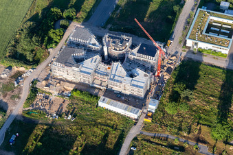 Baustelle des LTC - Linder Technologie Campus in der Wilhelm-Schickard-Straße im Technologiepark Karlsruhe im Ortsteil Rintheim im Bundesland Baden-Württemberg, Deutschland von oben