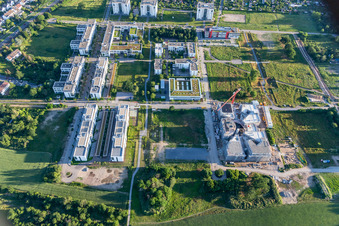 Technologiepark im Ortsteil Rintheim in Karlsruhe im Bundesland Baden-Württemberg, Deutschland aus der Luft betrachtet